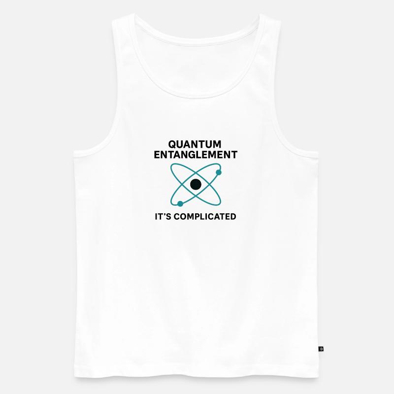 Quantum Entanglement – It’s Complicated - Männer Premium Bio Tank Top - Weiß