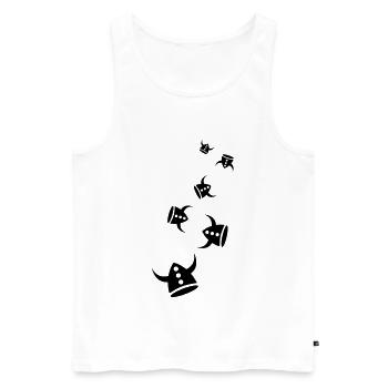 Viking Helmet - Men's Premium Organic Tank Top - white - Front - Michal (187cm)