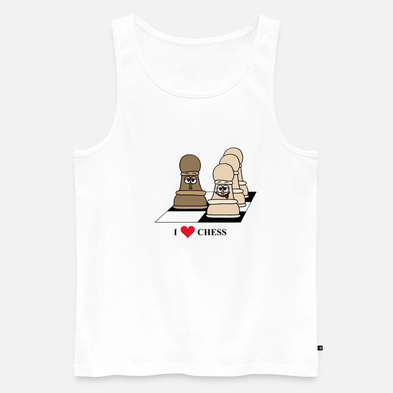 Schach, Bauer, Chess - Männer Premium Bio Tank Top - Weiß
