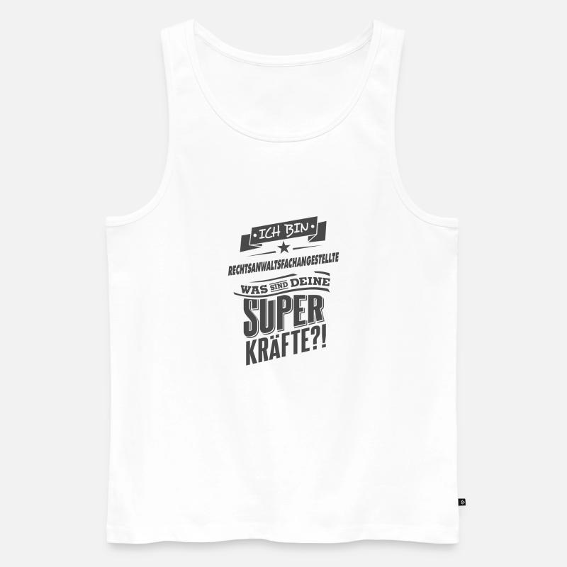 NEU Superpower Rechtsanwaltsfachangestellte - Männer Premium Bio Tank Top - Weiß