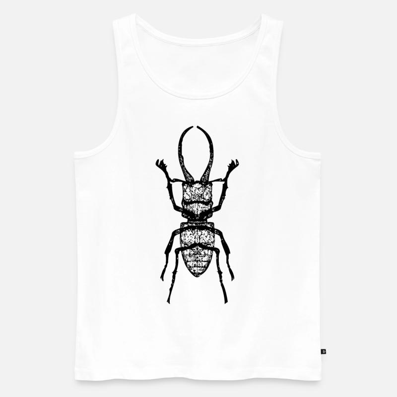 Hirschkäfer - stag beetle - Männer Premium Bio Tank Top - Weiß