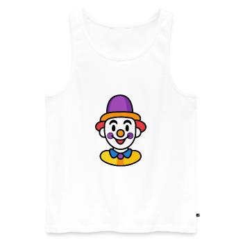 Halloween Drôle Clown Drôle - Débardeur bio Premium Homme - blanc - Devant - Michal (187cm)