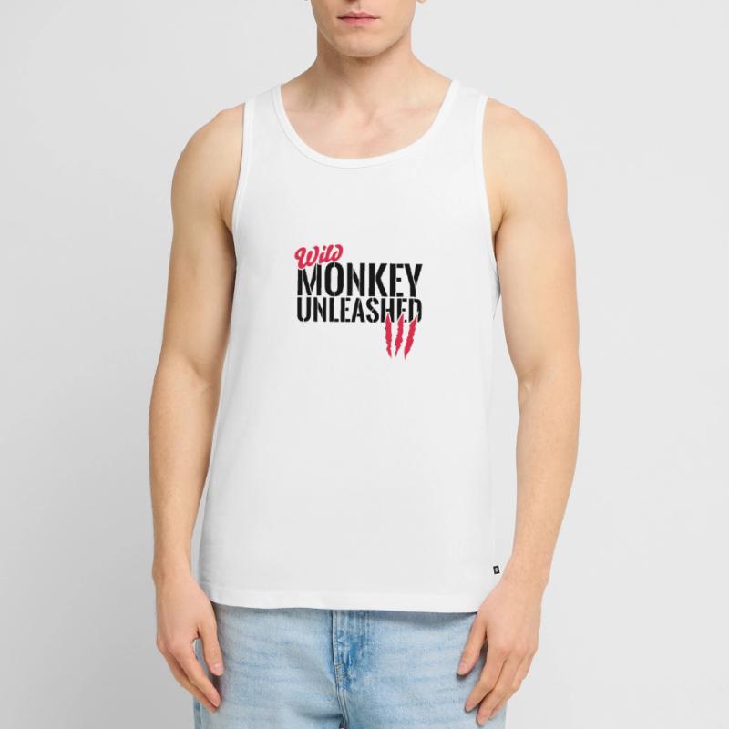 Wild monkey unleashed Men's Premium Organic Tank Top