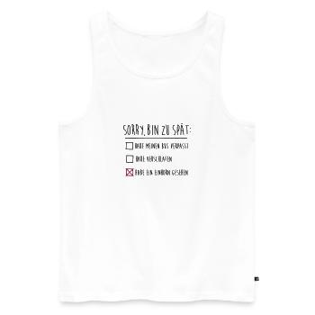 Einhorn - Männer Premium Bio Tank Top - Weiß - Vorne - Michal (187cm)