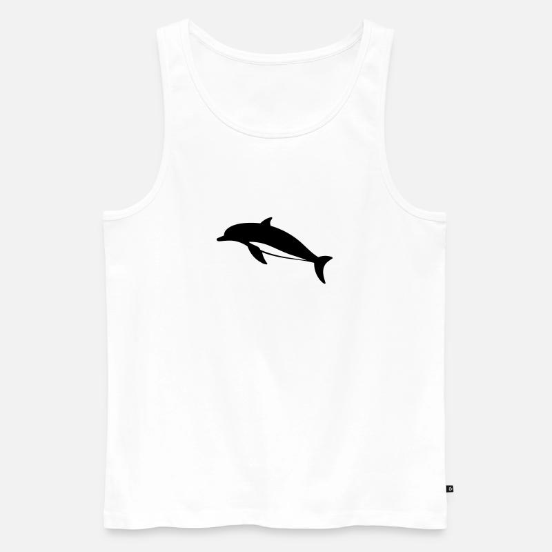 Delfin - Männer Premium Bio Tank Top - Weiß