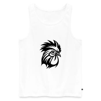 Animal coq - Débardeur bio Premium Homme - blanc - Devant - Michal (187cm)