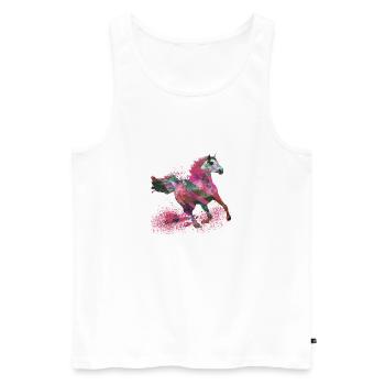 pferd, art, malerei,bunt, pferde,graffiti - Männer Premium Bio Tank Top - Weiß - Vorne - AI Model Male 178 light (178cm)