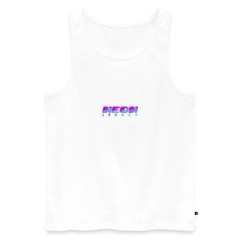 Neon Legacy Synthwave - Débardeur bio Premium Homme - blanc - Devant - AI Model Male 178 light (178cm)