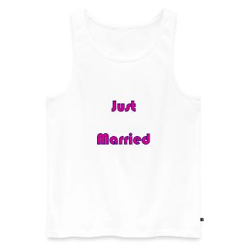 ICH HABE GERADE GEHEIRATET. Junggesellinnenabschied. HEILIGER VALENTINSTAG. PAAR - Männer Premium Bio Tank Top - Weiß - Vorne - Michal (187cm)