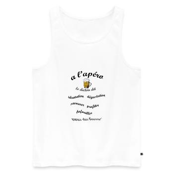 apero humour - Débardeur bio Premium Homme - blanc - Devant - Michal (187cm)