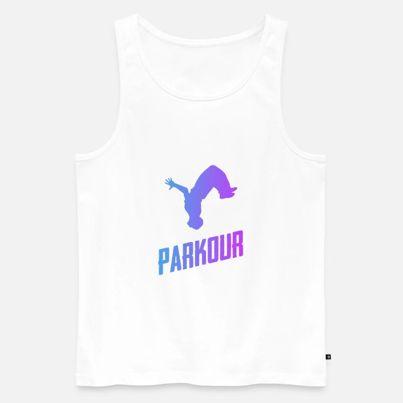 Parkour - Männer Premium Bio Tank Top - Weiß