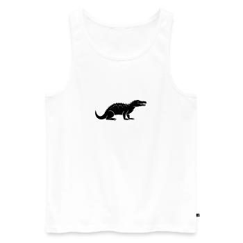 Krokodil - Männer Premium Bio Tank Top - Weiß - Vorne - Michal (187cm)
