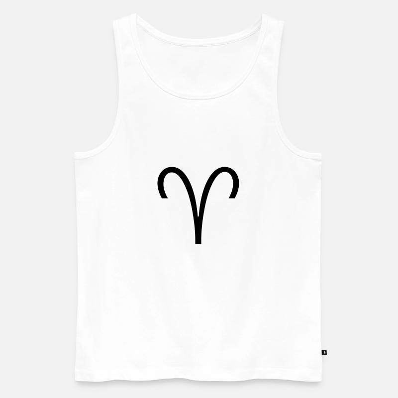Sternzeichen: Widder - Männer Premium Bio Tank Top - Weiß