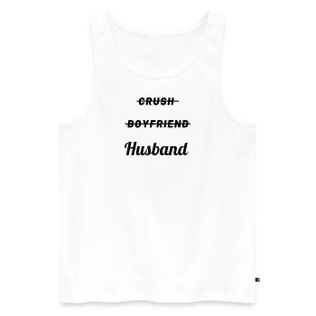 Crush Boyfriend Husband all about Love evolving - Men's Premium Organic Tank Top - white - Front - AI Model Male 178 light (178cm)