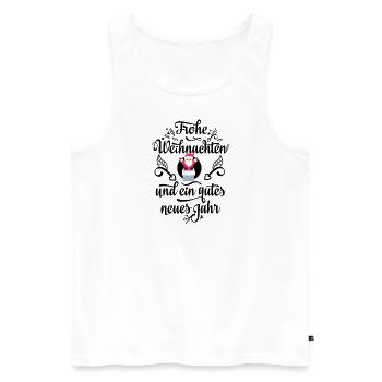 Weihnachtsmann in einem Kamin - Männer Premium Bio Tank Top - Weiß - Vorne - Michal (187cm)
