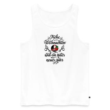 Weihnachtsmann auf Schlitten - Männer Premium Bio Tank Top - Weiß - Vorne - Michal (187cm)