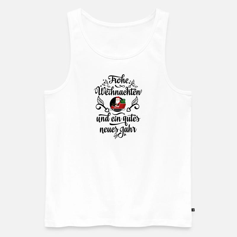Weihnachtsmann auf Schlitten - Männer Premium Bio Tank Top - Weiß