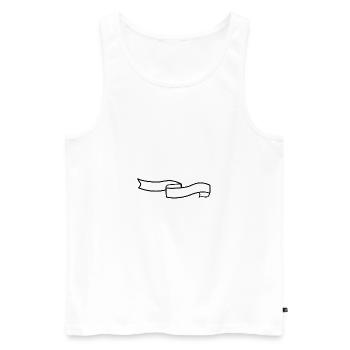 Banner swinging - Men's Premium Organic Tank Top - white - Front - AI Model Male 178 light (178cm)
