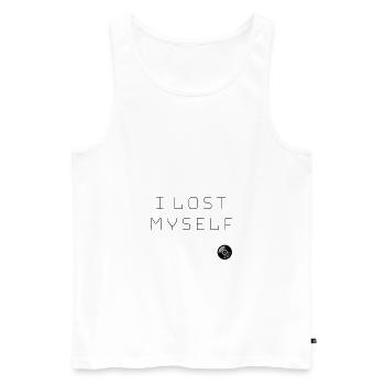 I Lost myself - Radiohead - Karma Police - Débardeur bio Premium Homme - blanc - Devant - AI Model Male 178 light (178cm)
