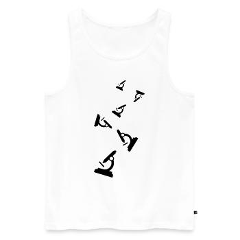 Mikroskop Icon - Männer Premium Bio Tank Top - Weiß - Vorne - Michal (187cm)