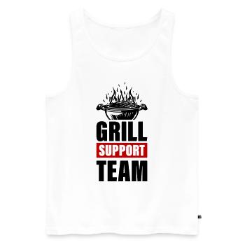 Grill Support Team Grillen - Männer Premium Bio Tank Top - Weiß - Vorne - AI Model Male 178 light (178cm)