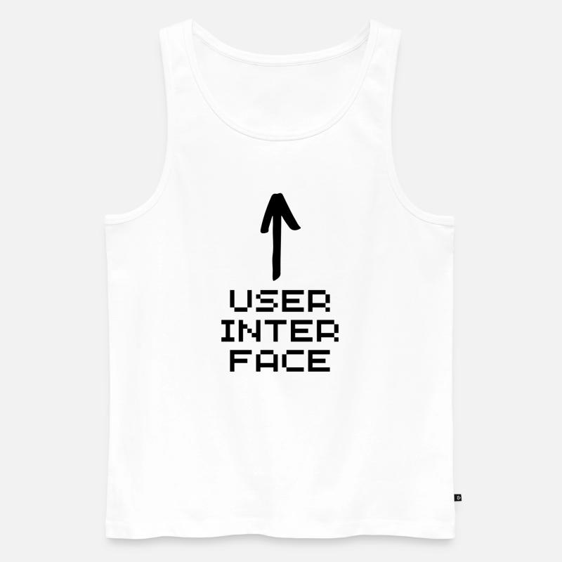 User interface black - Männer Premium Bio Tank Top - Weiß