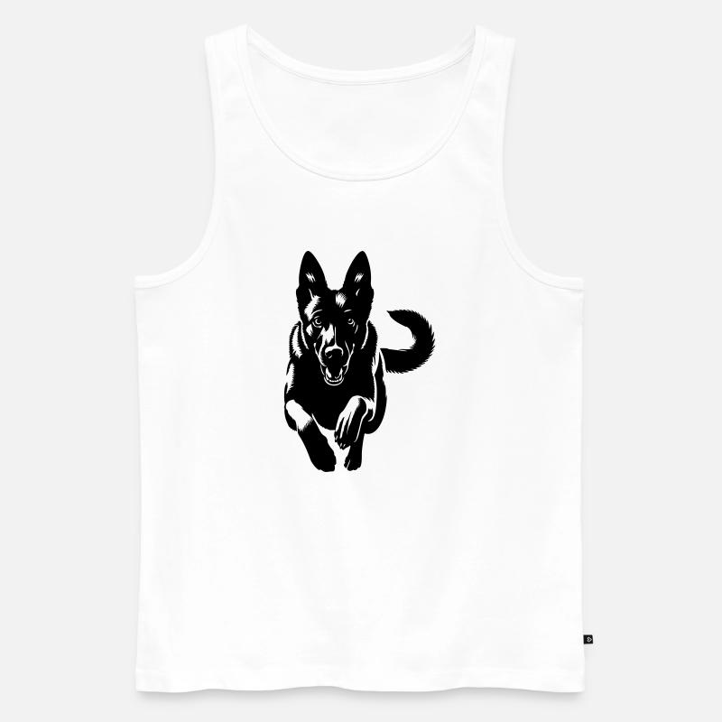 Malinois - Männer Premium Bio Tank Top - Weiß