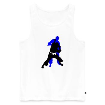 Judo - Men's Premium Organic Tank Top - white - Front - AI Model Male 178 light (178cm)