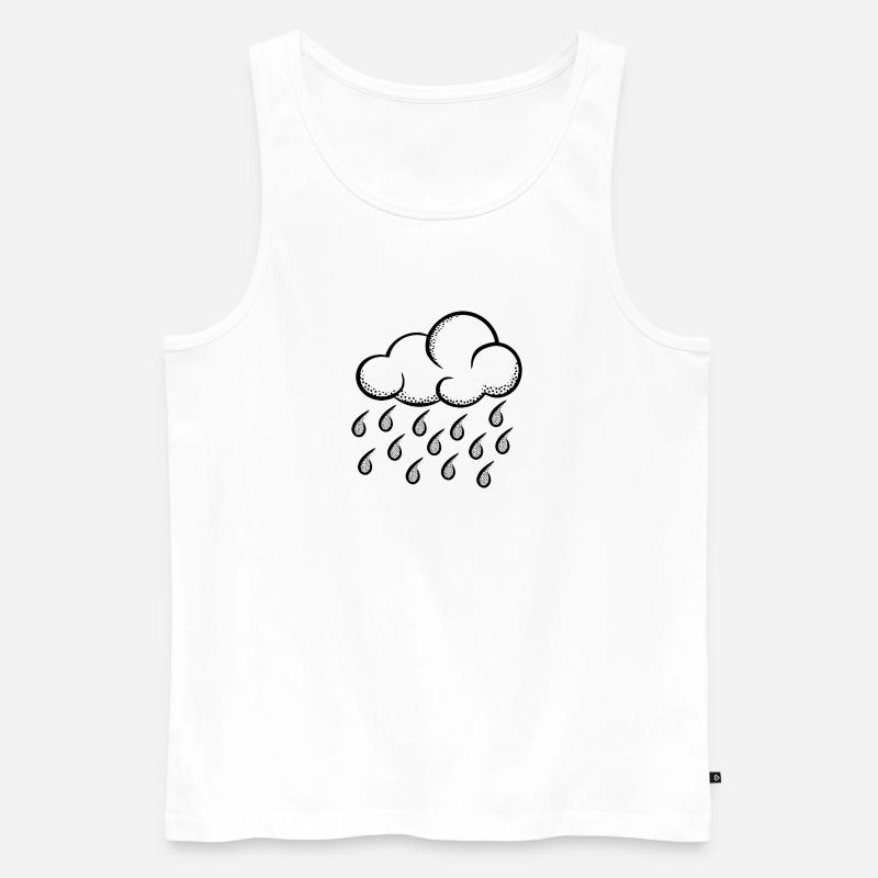 Cloud Pop Art Halftone - Männer Premium Bio Tank Top - Weiß