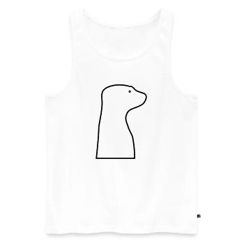 Suricate - Débardeur bio Premium Homme - blanc - Devant - Michal (187cm)