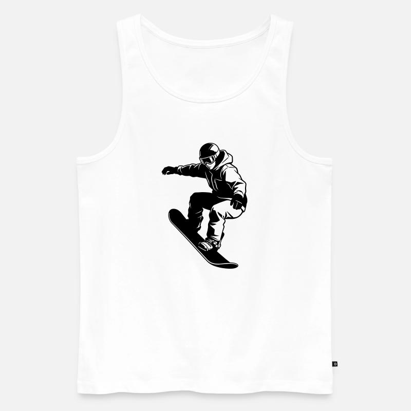 Snowboarder - Männer Premium Bio Tank Top - Weiß