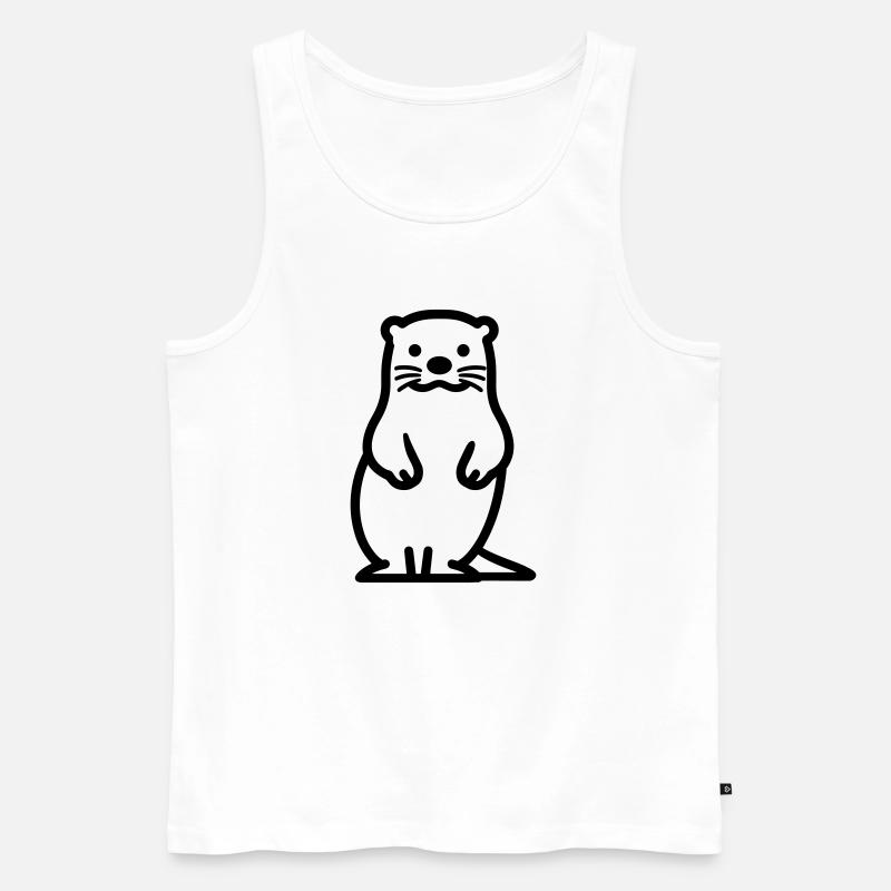 Otter - Männer Premium Bio Tank Top - Weiß