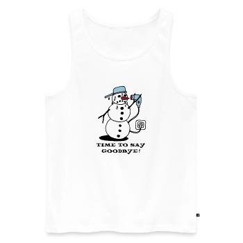 winter_ade_weiss - Débardeur bio Premium Homme - blanc - Devant - Michal (187cm)