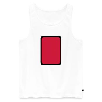 Schiedsrichter rote Karte - Männer Premium Bio Tank Top - Weiß - Vorne - Michal (187cm)