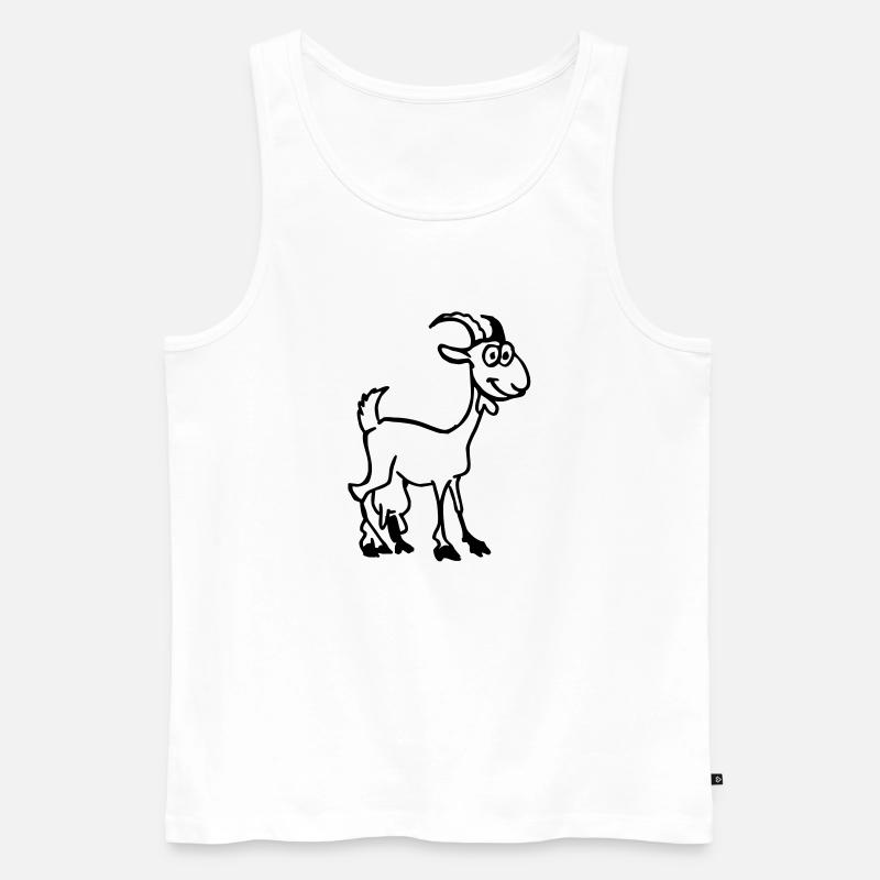 Goat - Men's Premium Organic Tank Top - white