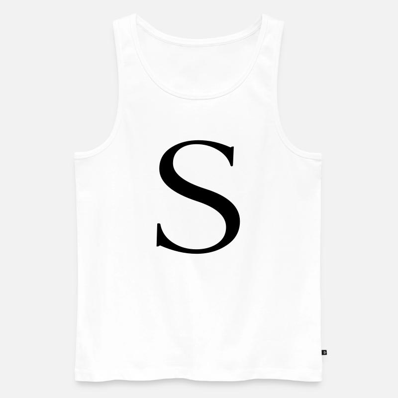 s - Männer Premium Bio Tank Top - Weiß
