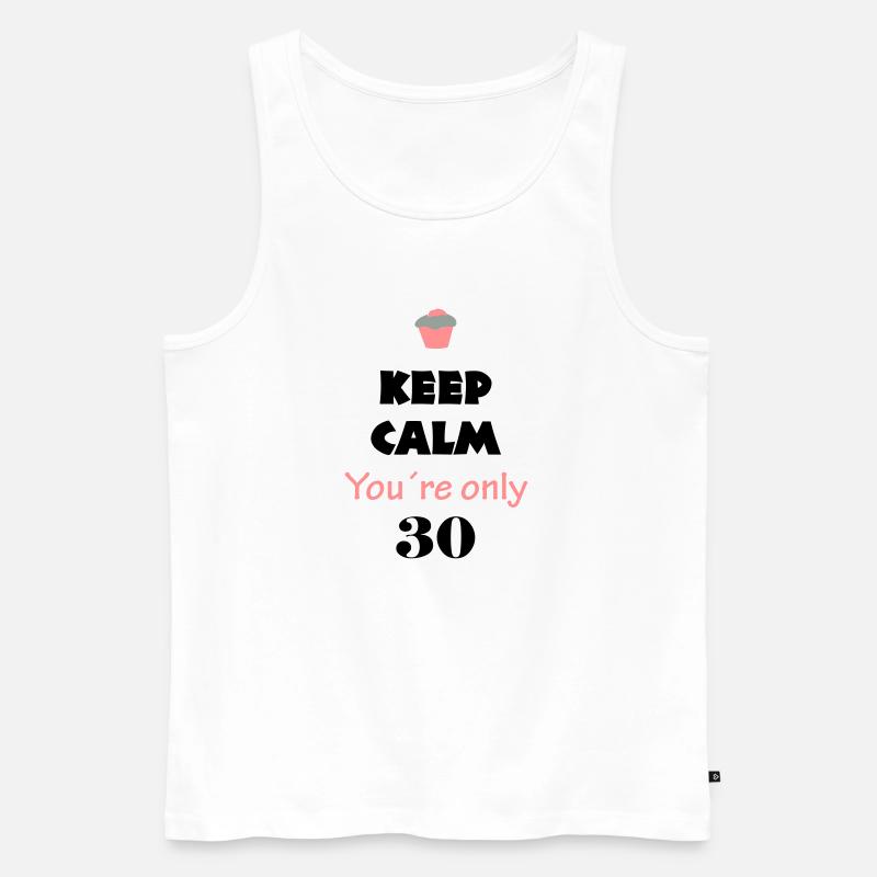 birthday 30 - Men's Premium Organic Tank Top - white