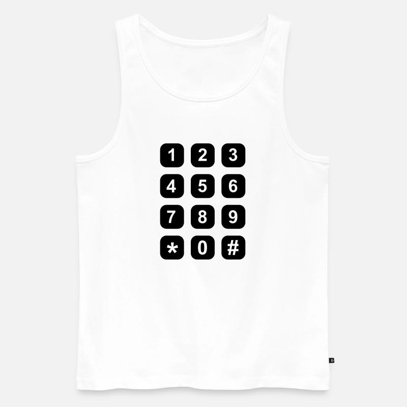 Telefon - Männer Premium Bio Tank Top - Weiß
