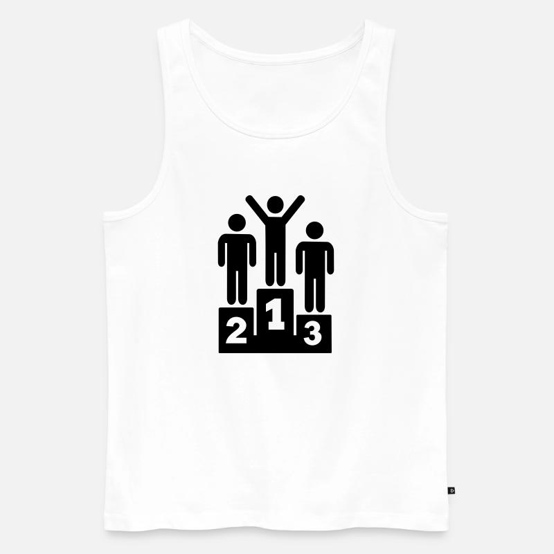Podest - Männer Premium Bio Tank Top - Weiß