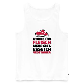 Fleisch - Männer Premium Bio Tank Top - Weiß - Vorne - AI Model Male 178 light (178cm)