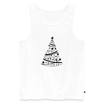tannenbaum - Männer Premium Bio Tank Top - Weiß - Vorne - Michal (187cm)