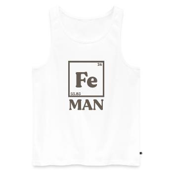 Chimie Iron Man - Débardeur bio Premium Homme - blanc - Devant - Michal (187cm)