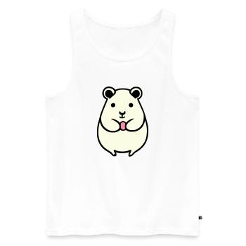Hamster Cute Animal Rodent Animals Pet Vector 2 - Men's Premium Organic Tank Top - white - Front - Michal (187cm)