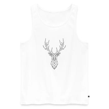 Deer - Men's Premium Organic Tank Top - white - Front - Michal (187cm)
