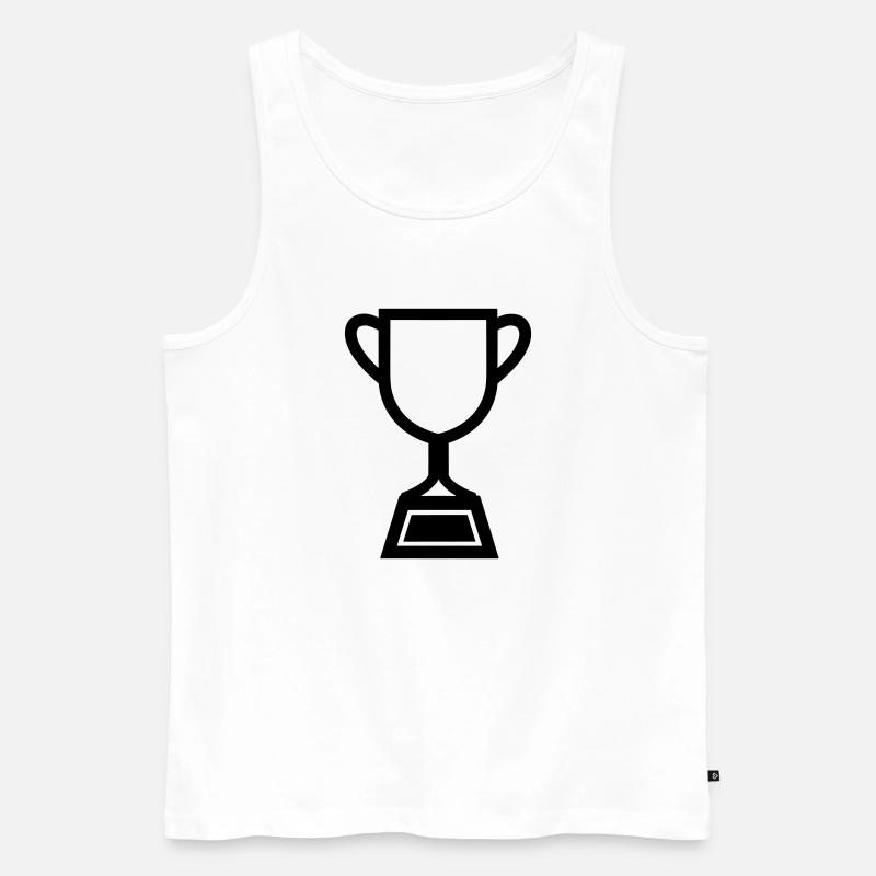 Trophäe - Männer Premium Bio Tank Top - Weiß
