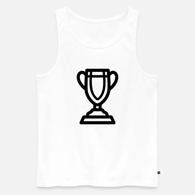 Trophäe - Männer Premium Bio Tank Top - Weiß