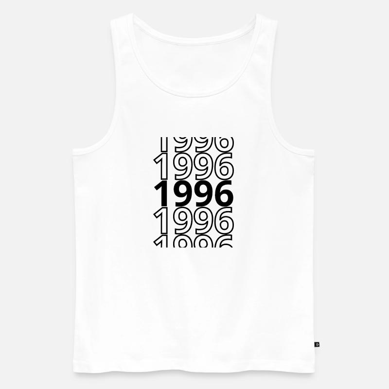 1996 1996 1996 - Männer Premium Bio Tank Top - Weiß