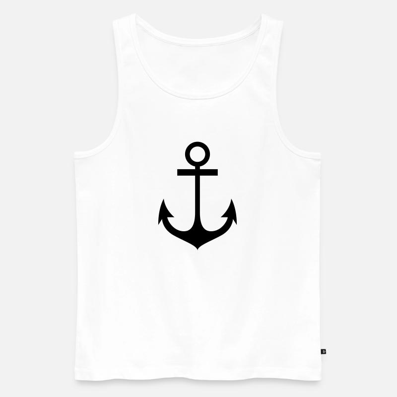 anker - Männer Premium Bio Tank Top - Weiß