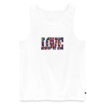 Amour - Débardeur bio Premium Homme - blanc - Devant - Michal (187cm)