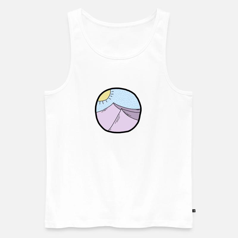 circle hills - Männer Premium Bio Tank Top - Weiß